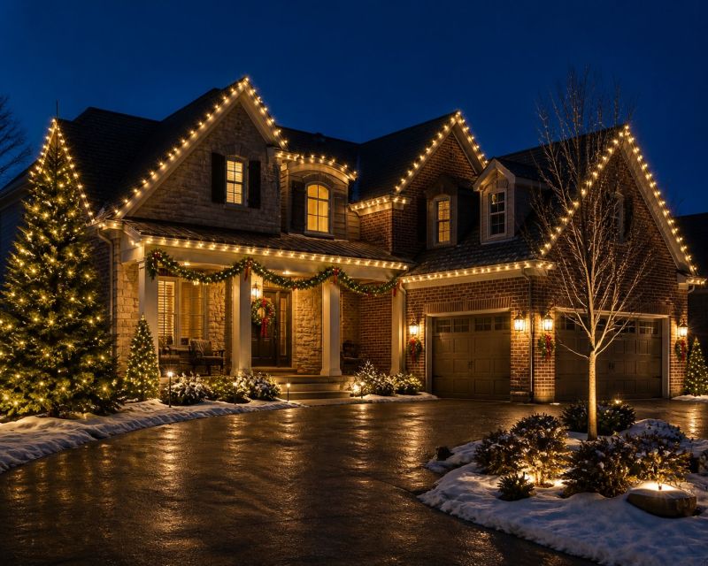 Christmas Lights Hanging in Kansas City, MO
