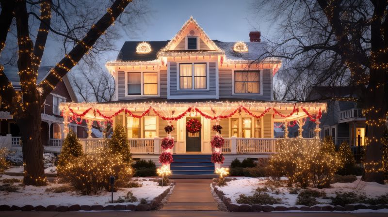 Christmas Lights Hanging in Kansas City, MO