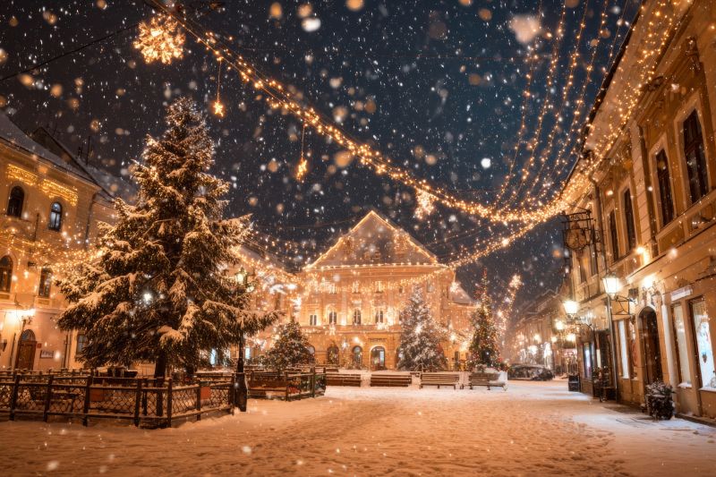 Holiday Lights Hanging in Kansas City, MO