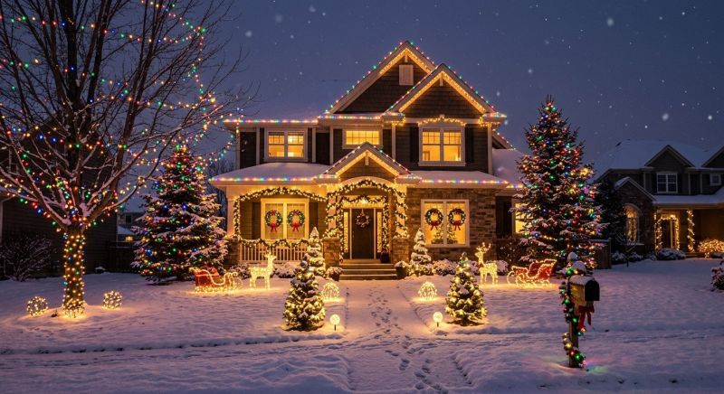 Holiday Lights Installation in Alpharetta, GA